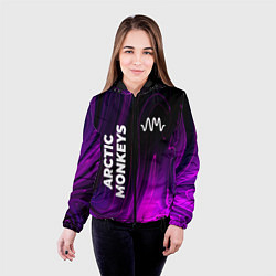 Куртка с капюшоном женская Arctic Monkeys violet plasma, цвет: 3D-черный — фото 2