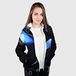 Куртка с капюшоном женская Black blue elements, цвет: 3D-белый — фото 2