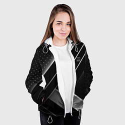 Куртка с капюшоном женская Audi sign auto, цвет: 3D-белый — фото 2