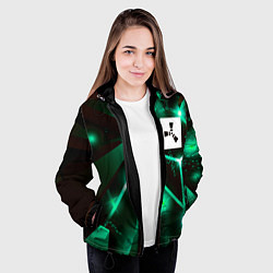Куртка с капюшоном женская Rust разлом плит, цвет: 3D-черный — фото 2