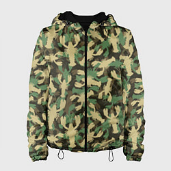 Куртка с капюшоном женская Камуфляж из раков, цвет: 3D-черный