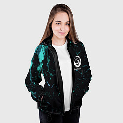 Куртка с капюшоном женская Beastcoast абстракт, цвет: 3D-черный — фото 2