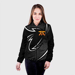 Куртка с капюшоном женская Fnatic - white line, цвет: 3D-черный — фото 2