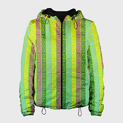 Куртка с капюшоном женская Abstraction green, цвет: 3D-черный