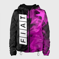 Куртка с капюшоном женская Fiat pro racing: по-вертикали, цвет: 3D-черный