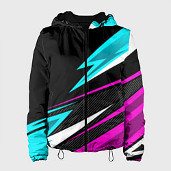 Куртка с капюшоном женская Спорт униформа - неон, цвет: 3D-черный
