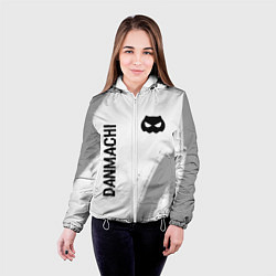 Куртка с капюшоном женская DanMachi glitch на светлом фоне: надпись, символ, цвет: 3D-белый — фото 2