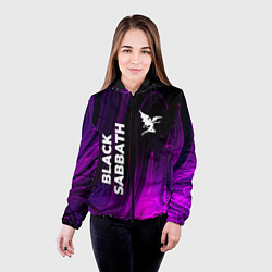 Куртка с капюшоном женская Black Sabbath violet plasma, цвет: 3D-черный — фото 2