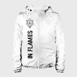 Куртка с капюшоном женская In Flames glitch на светлом фоне: по-вертикали, цвет: 3D-белый