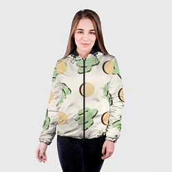 Куртка с капюшоном женская Пустынный кактус, цвет: 3D-черный — фото 2