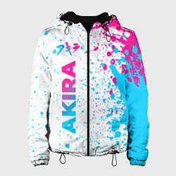 Куртка с капюшоном женская Akira neon gradient style: по-вертикали, цвет: 3D-черный