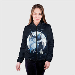 Куртка с капюшоном женская Вэй и Лань, цвет: 3D-черный — фото 2