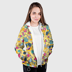 Куртка с капюшоном женская Летний позитив, цвет: 3D-белый — фото 2