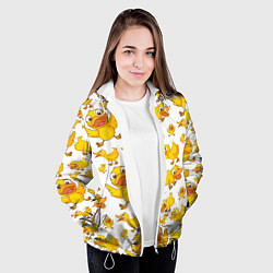 Куртка с капюшоном женская Yellow ducklings, цвет: 3D-белый — фото 2
