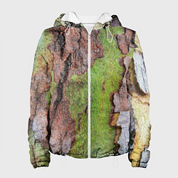 Куртка с капюшоном женская Кора дерева, цвет: 3D-белый