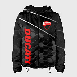 Куртка с капюшоном женская Ducati - технологическая броня, цвет: 3D-черный