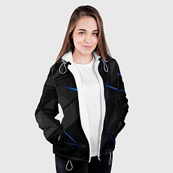 Куртка с капюшоном женская Black blue style, цвет: 3D-белый — фото 2