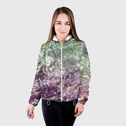 Куртка с капюшоном женская Текстура - Natural charge, цвет: 3D-белый — фото 2
