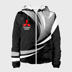 Куртка с капюшоном женская Митсубиси - строгие оттенки, цвет: 3D-белый