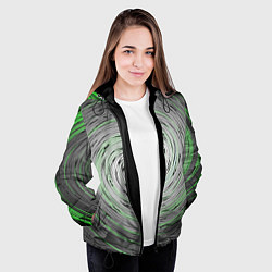 Куртка с капюшоном женская Круговорот, цвет: 3D-черный — фото 2