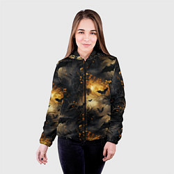 Куртка с капюшоном женская Ночная мышь, цвет: 3D-черный — фото 2