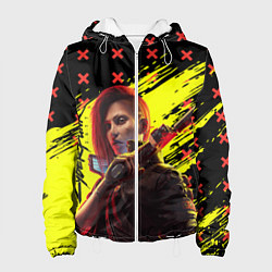 Куртка с капюшоном женская Cyberpunk 2077 Phantom Liberty, цвет: 3D-белый