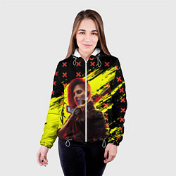 Куртка с капюшоном женская Cyberpunk 2077 Phantom Liberty, цвет: 3D-белый — фото 2