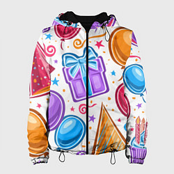 Куртка с капюшоном женская Вечеринка, цвет: 3D-черный