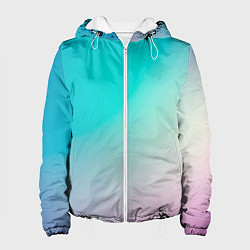 Куртка с капюшоном женская Розовоголубые цвета, цвет: 3D-белый