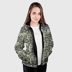 Куртка с капюшоном женская Американские доллары, цвет: 3D-черный — фото 2
