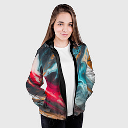 Куртка с капюшоном женская Палитра масло, цвет: 3D-черный — фото 2