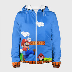 Куртка с капюшоном женская Супер Марио, цвет: 3D-белый