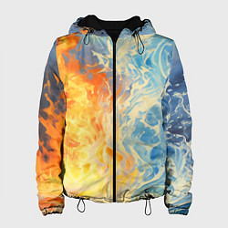 Женская куртка Вода и пламя абстракция