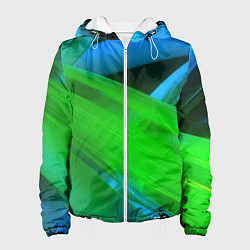 Женская куртка Blue green abstract