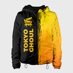 Куртка с капюшоном женская Tokyo Ghoul - gold gradient: по-вертикали, цвет: 3D-черный