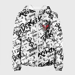 Куртка с капюшоном женская Berserk tattoo mask, цвет: 3D-белый