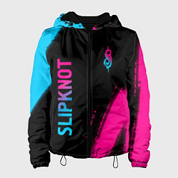 Куртка с капюшоном женская Slipknot - neon gradient вертикально, цвет: 3D-черный