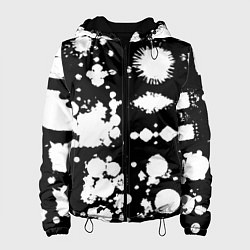 Куртка с капюшоном женская Фантазийный космический паттерн, цвет: 3D-черный