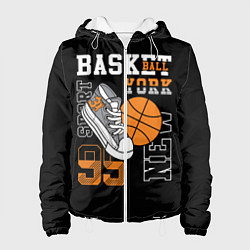 Куртка с капюшоном женская Basketball New York, цвет: 3D-белый