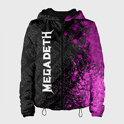 Куртка с капюшоном женская Megadeth rock legends по-вертикали, цвет: 3D-черный