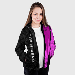 Куртка с капюшоном женская OneRepublic rock legends по-вертикали, цвет: 3D-черный — фото 2
