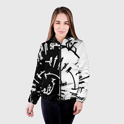 Куртка с капюшоном женская Астарион - знак на спине чб, цвет: 3D-черный — фото 2