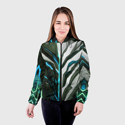 Куртка с капюшоном женская Броня адская и райская синяя, цвет: 3D-черный — фото 2