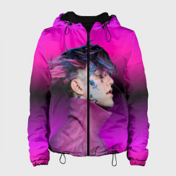 Куртка с капюшоном женская Lil Peep фиолетовый лук, цвет: 3D-черный