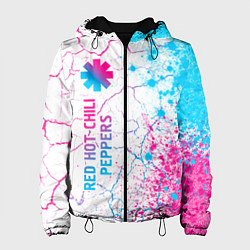 Куртка с капюшоном женская Red Hot Chili Peppers neon gradient style по-верти, цвет: 3D-черный