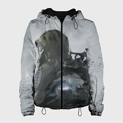 Куртка с капюшоном женская STALKER 2 одиночка постер, цвет: 3D-черный