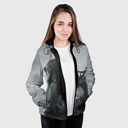 Куртка с капюшоном женская STALKER 2 одиночка постер, цвет: 3D-черный — фото 2
