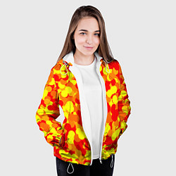 Куртка с капюшоном женская Золотые шарики, цвет: 3D-белый — фото 2