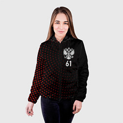 Куртка с капюшоном женская Точки: Ростовская область, цвет: 3D-черный — фото 2