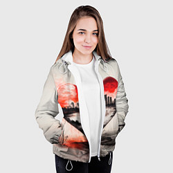 Куртка с капюшоном женская Сердце города, цвет: 3D-белый — фото 2